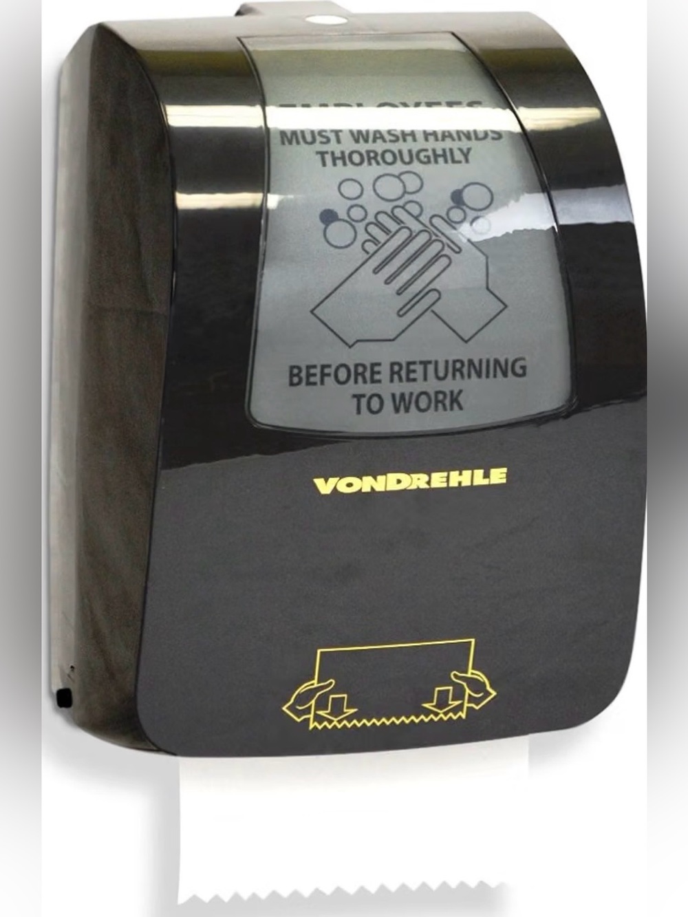 Brand New Von Drehle 8864 Auto-Cut Roll Paper Towel Dispenser - Black